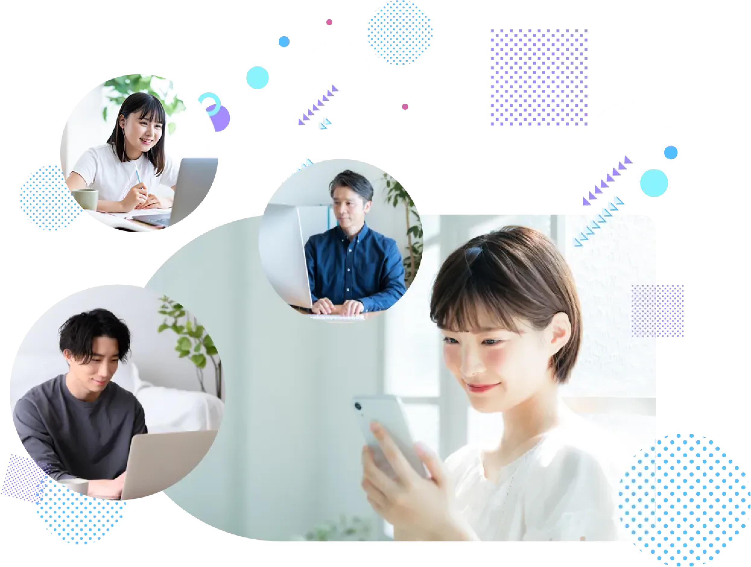 オンラインで学ぶ学生たち