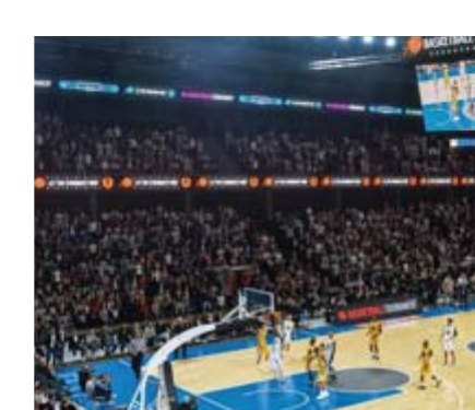 バスケットコートのスポーツ観戦会場イメージ