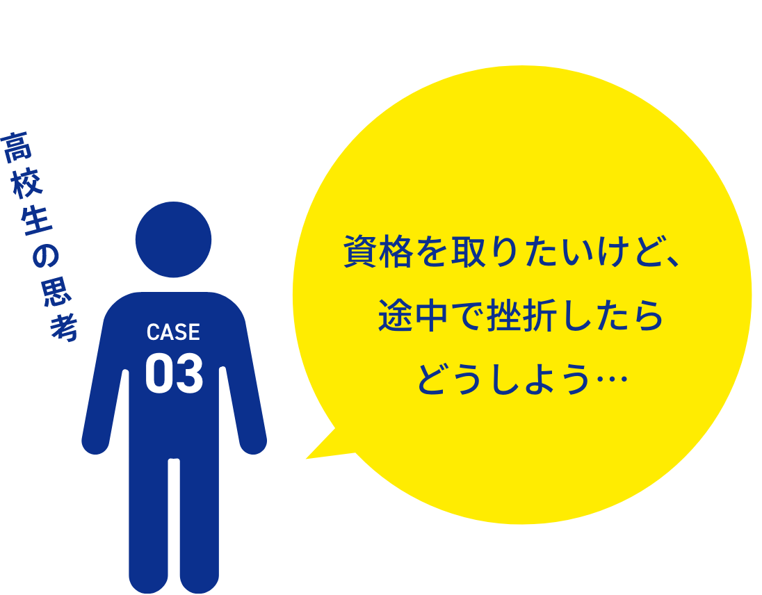 資格を取りたいけど、途中で挫折したらどうしよう・・・