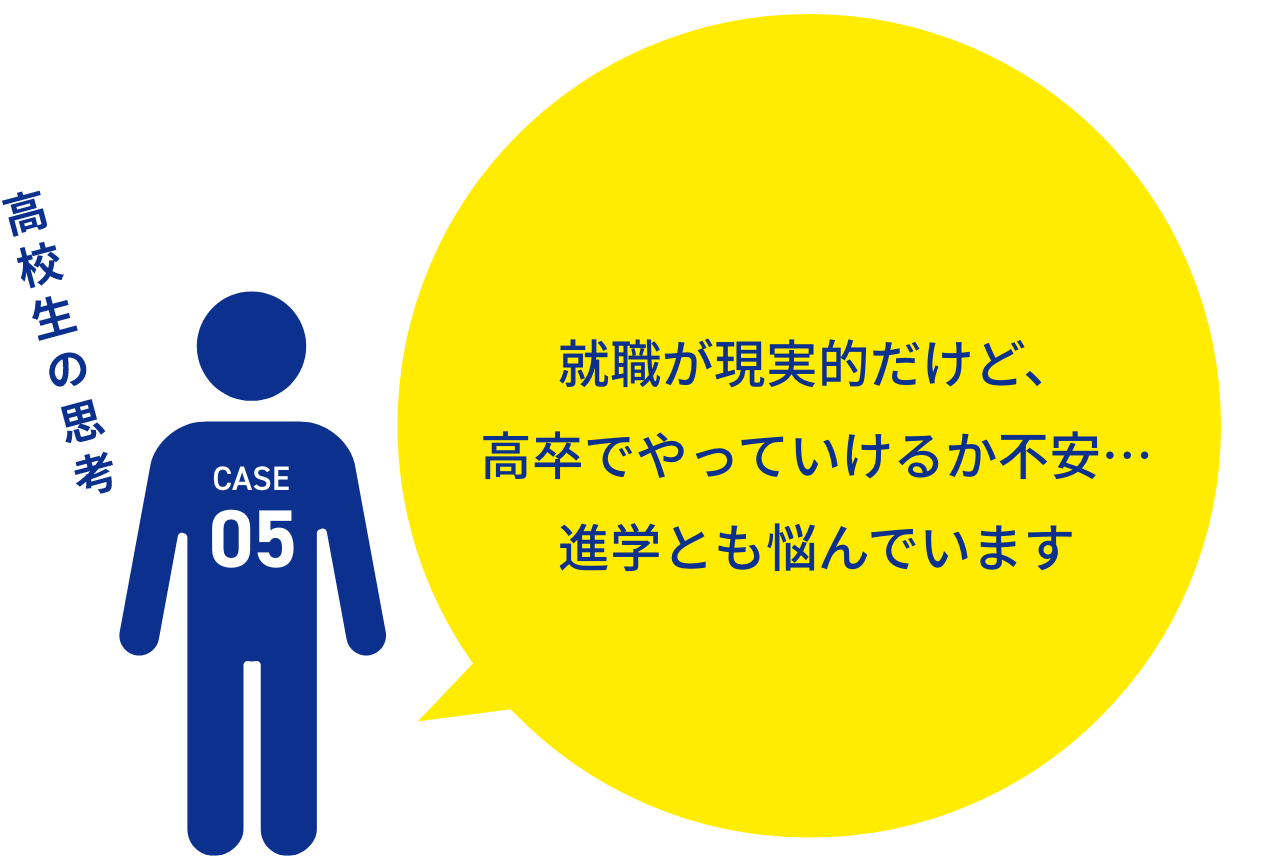 就職が現実的だけど、高卒でやっていけるか不安・・・進学とも悩んでいます