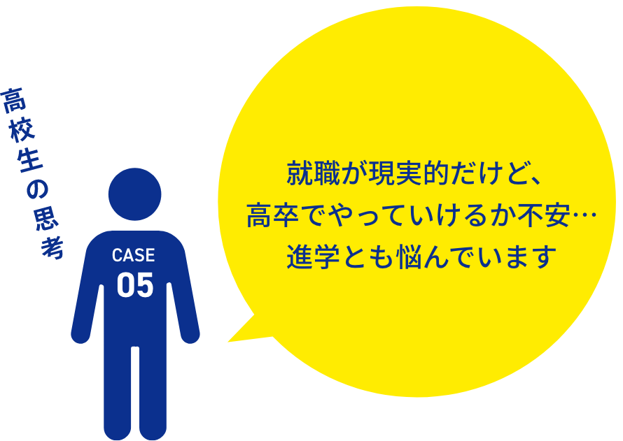 就職が現実的だけど、高卒でやっていけるか不安・・・進学とも悩んでいます